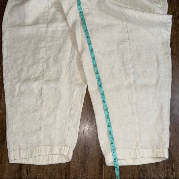 Eileen Fisher Organic Linen Lantern Pant XL Cream Ankle - Picture 9 of 13